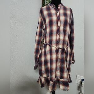 Chelsea & Violet Long Sleeve Plaid Dress EUC